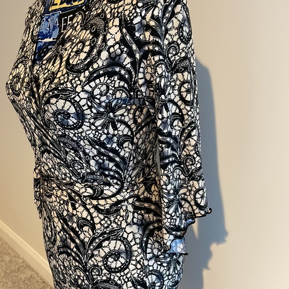 Moa Moa Black & Cream Fitted Dress – Size Medium - Picture 6 of 11